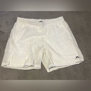 J.Lindeberg Warren Men's Fitness Shorts - White - Size XXL - New Without Tags